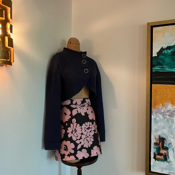 Milly floral black pink mini happy skirt - Picture 5 of 9